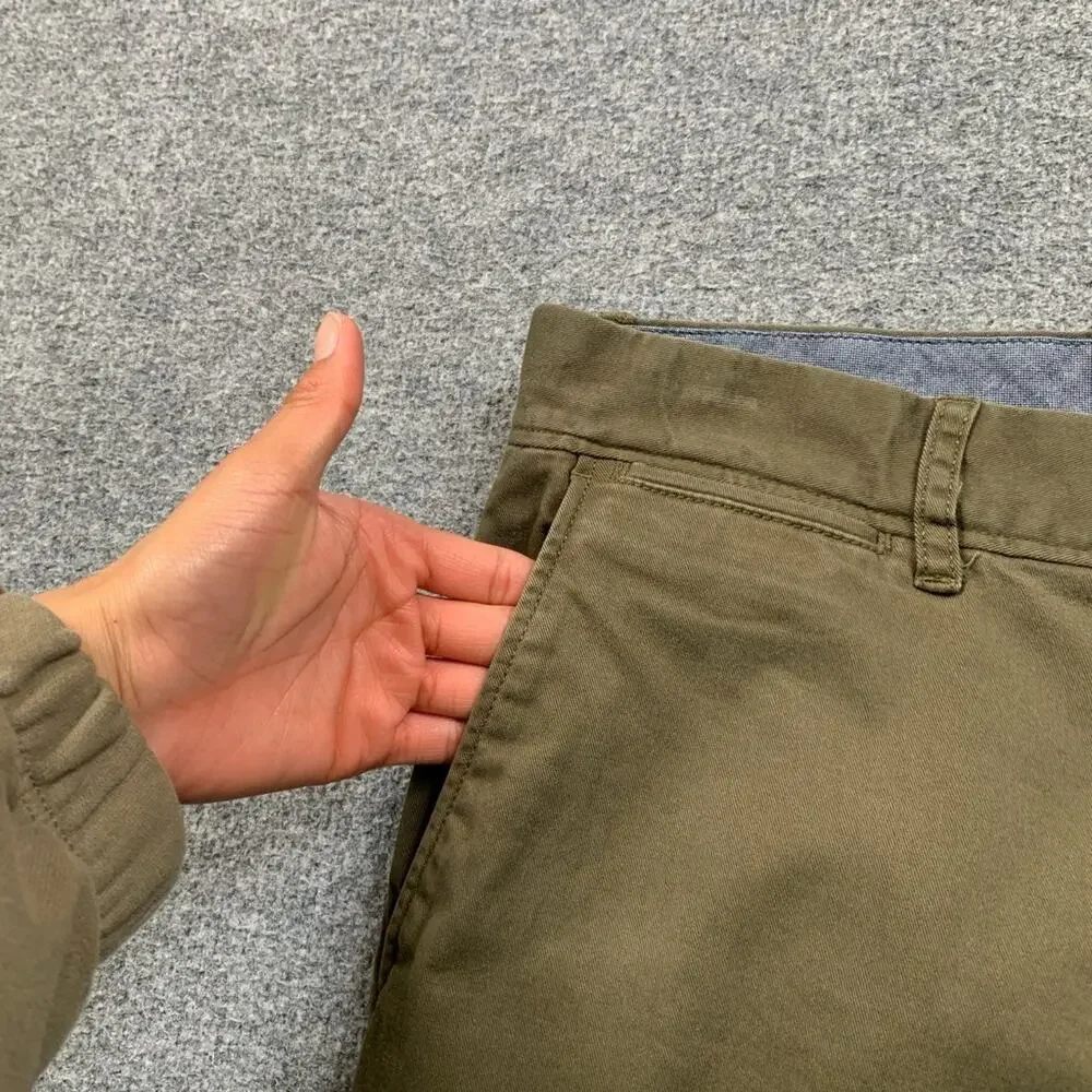 J Crew Pants Mens 31 Herb 250 Skinny Fit Taper Stretch Chino Cotton Blend Casual